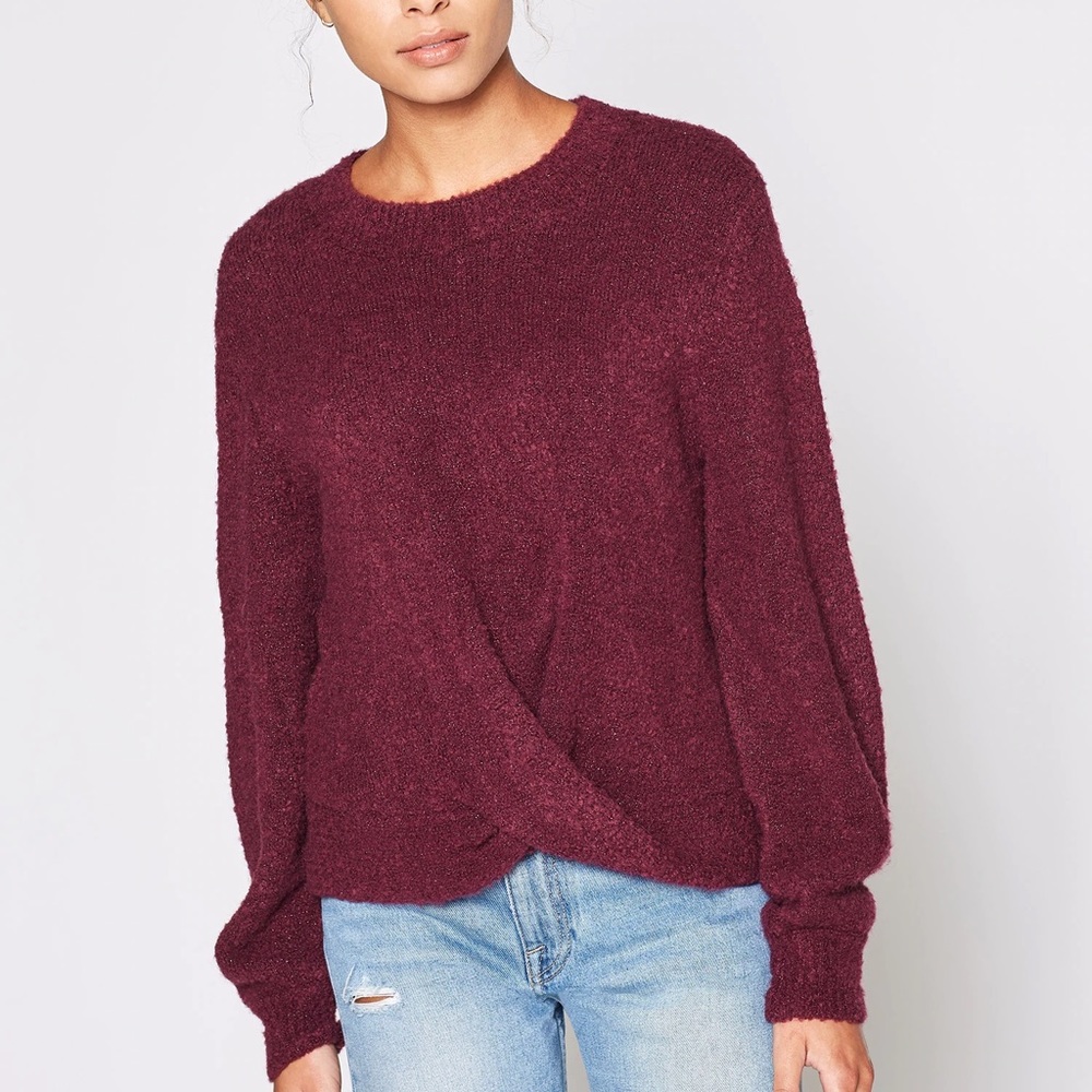 NEW Joie Stavan Blackberry Wool Blend Sweater